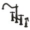 Kingston Brass KS1270AXBS Heritage Bridge Kitchen Faucet W/ Brass Sprayer, Matte Black KS1270AXBS - alternate 1